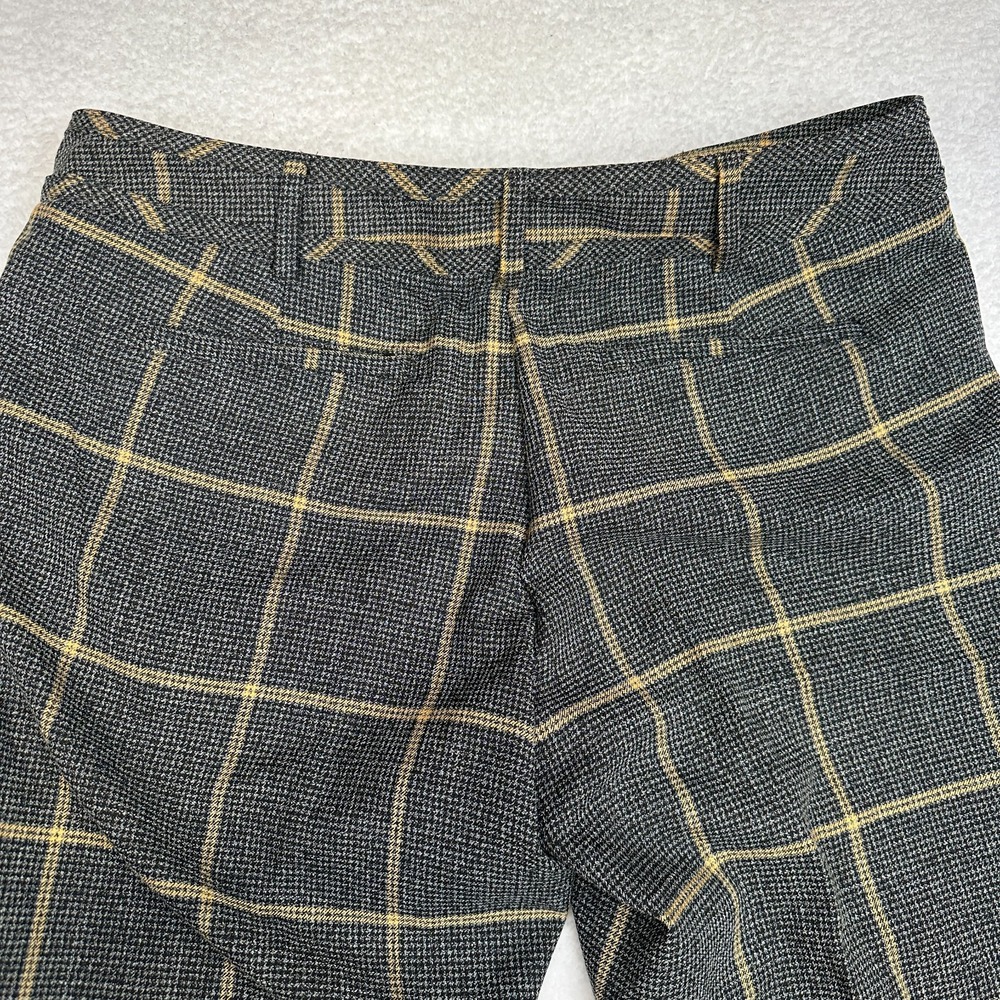 7th Avenue Design Studio Plaid Dress Pants Black‎ Gray Yellow Women's 12 - Picture 8 of 12